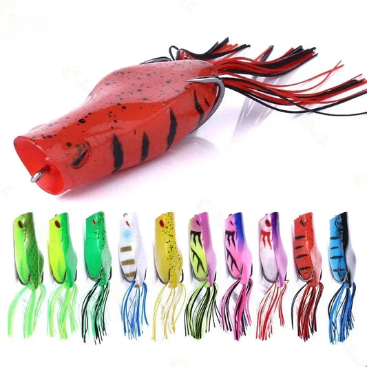 Frog Bait Soft Thunder Popper Fishing Lure 70mm 14g.