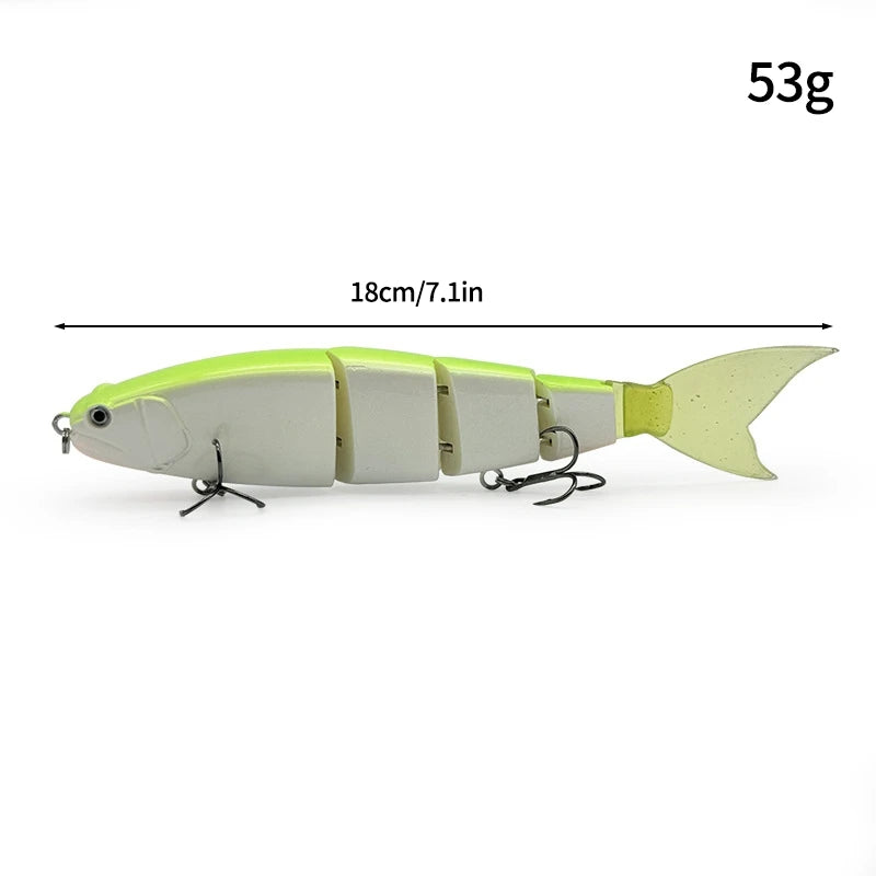 Swimbaits Balam Glide Bait Fishing Lure 4-segment Jointed Fishing Hard Bait.