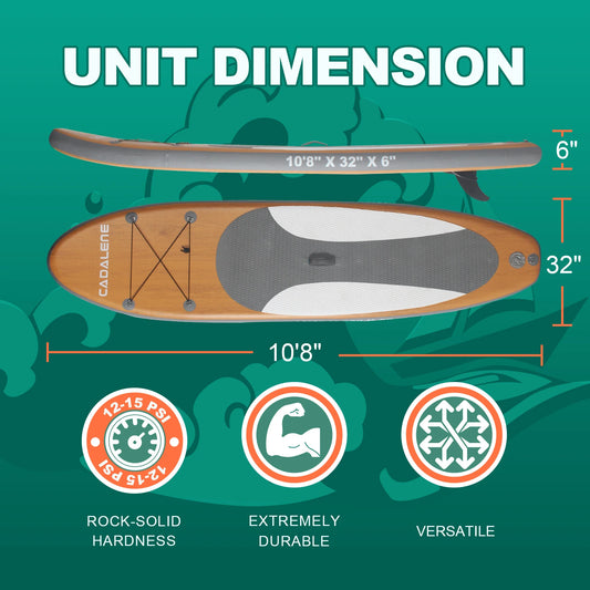 CADALENE Inflatable Paddle Board, Stand Up Paddle Board with Premium Sup Accessories, For Adults