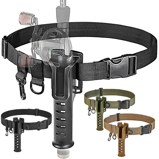Fishing Waist Belt Rod Holder Adjustable Fishing Wading Belt Rod Holder Wader Fishing Waist Belt Fishing Gear Accessories.