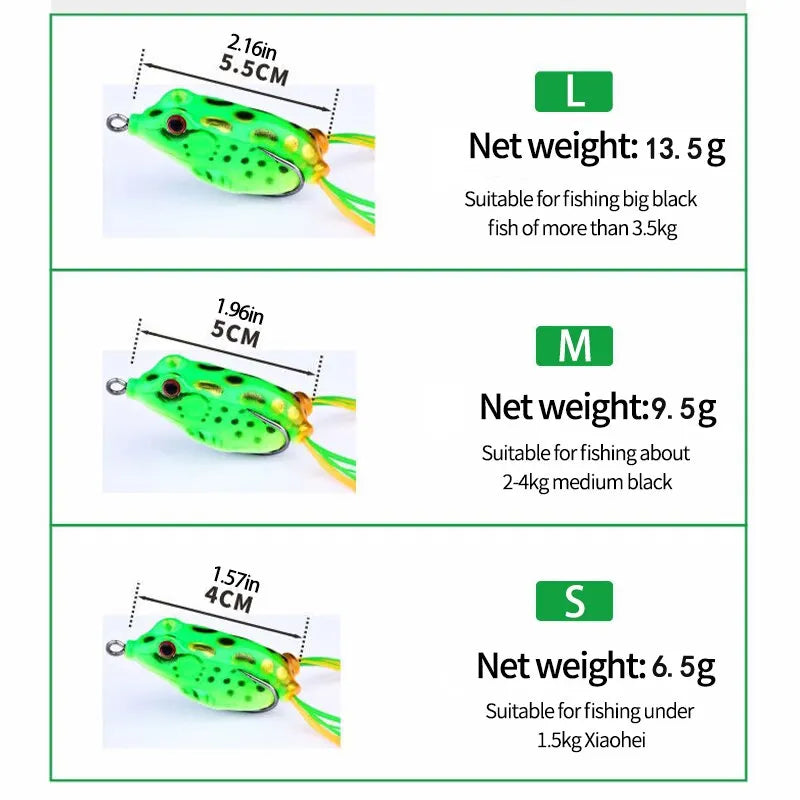 2Pcs Soft Frog Fishing Lures.