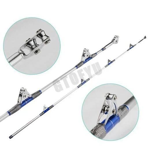 Saltwater Big Game Fishing Rod 50kg 2 Piece Offshore Trolling Rod with Roller Guides.