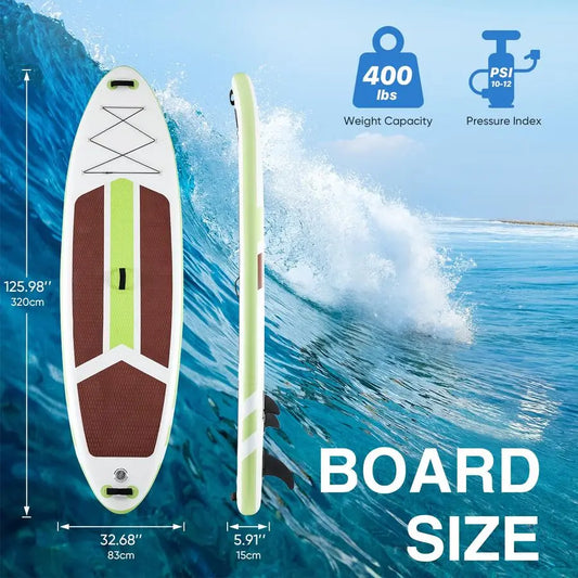 Inflatable Stand Up Paddle Board with Premium SUP Paddle board Accessories.