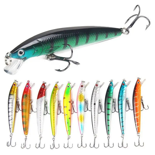 10PCS CrankBait Hard Bait for Freshwater and Saltwater Fishing.