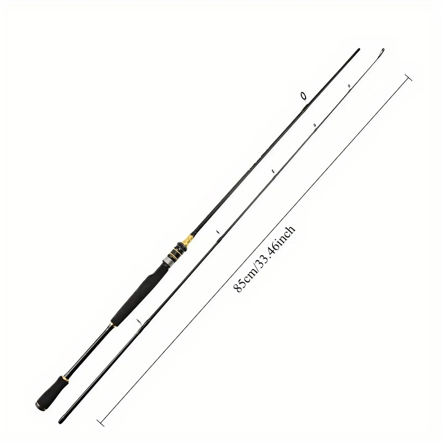 1PC 65" Lightweight High-Sensitivity Carbon Fiber Fishing Rod - Straight Handle Design for Fly & Drag Fishing.