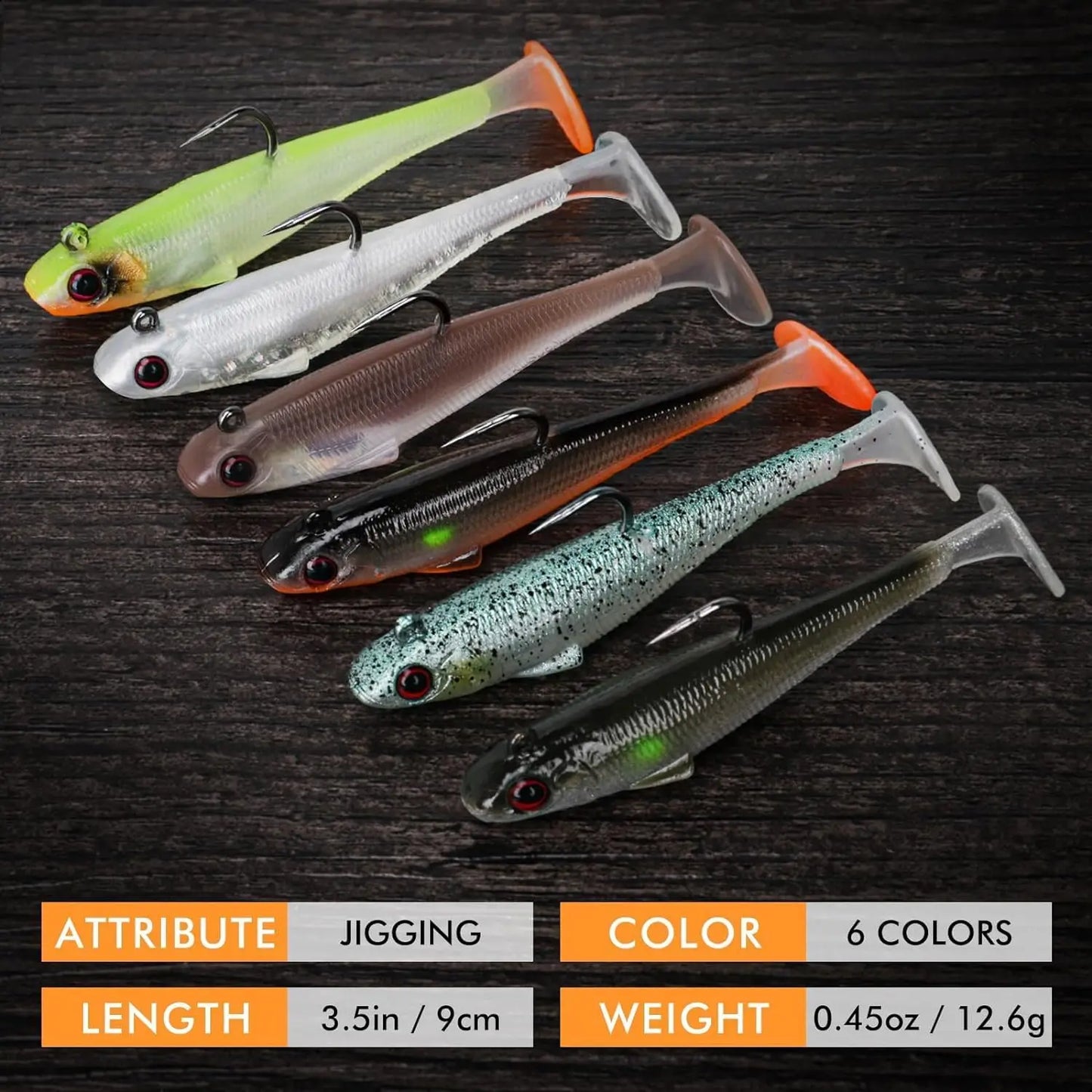 Soft Pre-Rigged Fishing Lures.