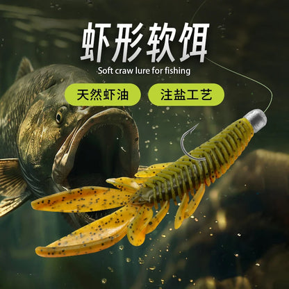 Fishing Lures Gambler Craw 6pcs 100mm Soft Bait.