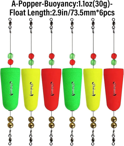 Dovesun Popping Cork Weighted Fishing Floats 3pcs.