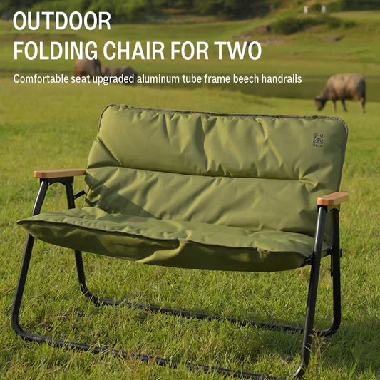 GERC Double Outdoor Aluminum Folding Chair.