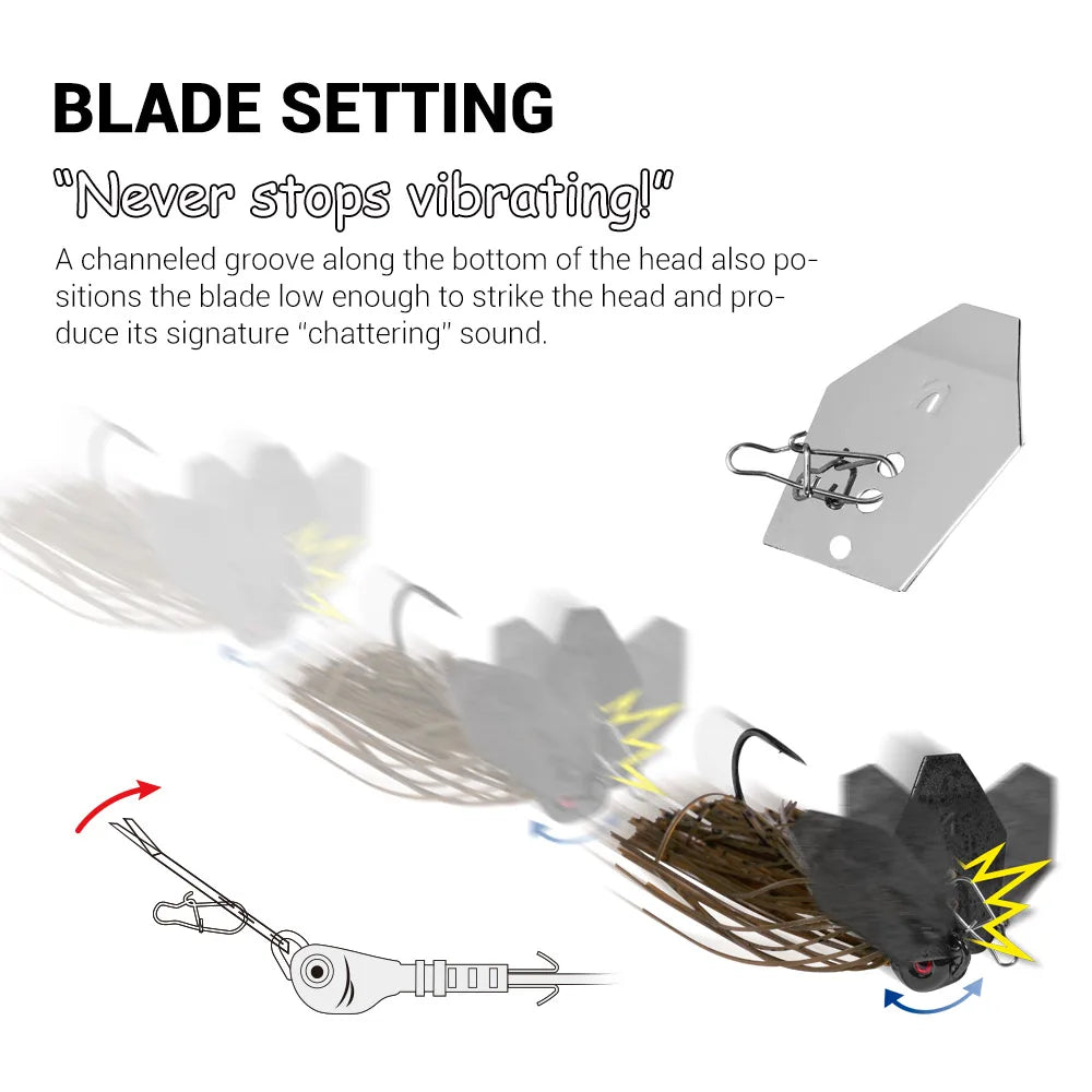 Noeby Chatterbait 10.5g 14g 21g 28g 35g Bladed Jig.