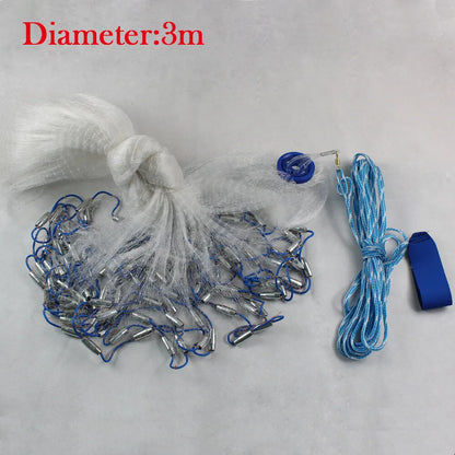 10FT Saltwater Fishing Cast Net For Bait fish.