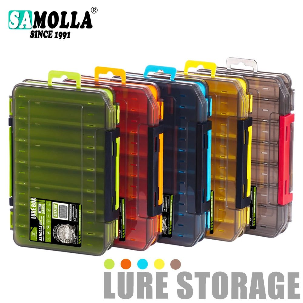SAMOLLA Double-Sided Compact Tackle Box.
