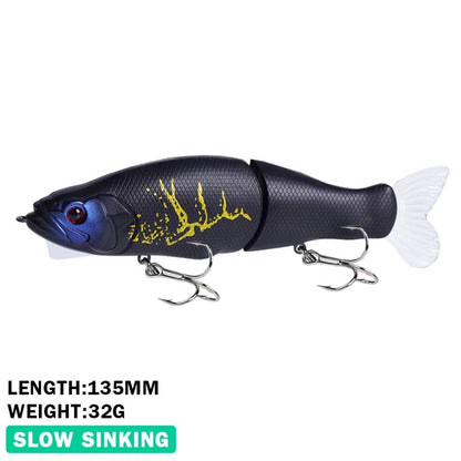 Swimbaits Balam Glide Bait Fishing Lure 4-segment Jointed Fishing Hard Bait.