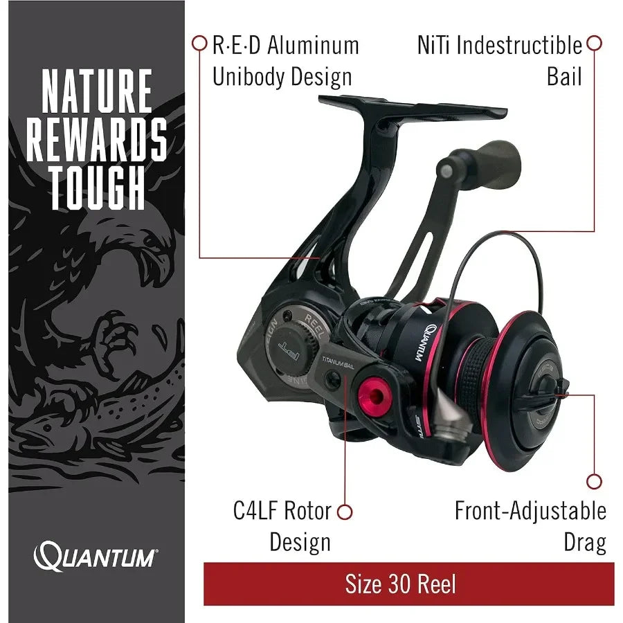 Smoke Spinning Fishing Reel with Changeable Right or LeftHand Retrieve.
