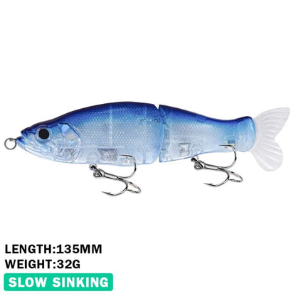 Swimbaits Balam Glide Bait Fishing Lure 4-segment Jointed Fishing Hard Bait.