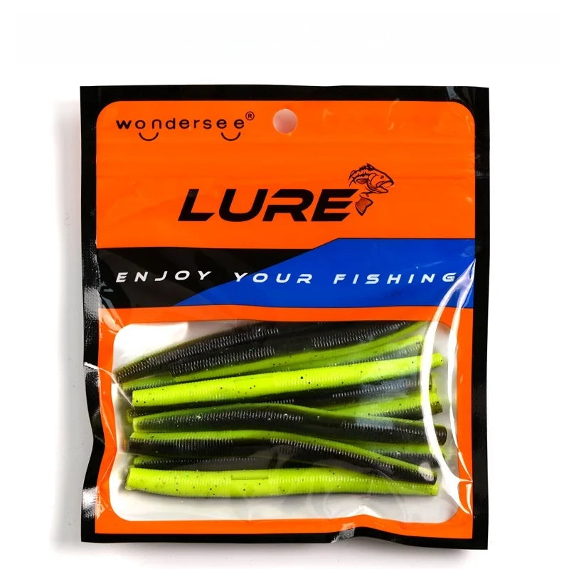 10pcs 10cm 14cm Senko Worm 2-Tone Double Colors,