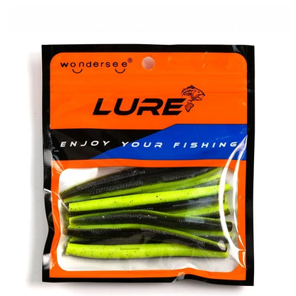 10pcs 10cm 14cm Senko Worm 2-Tone Double Colors,