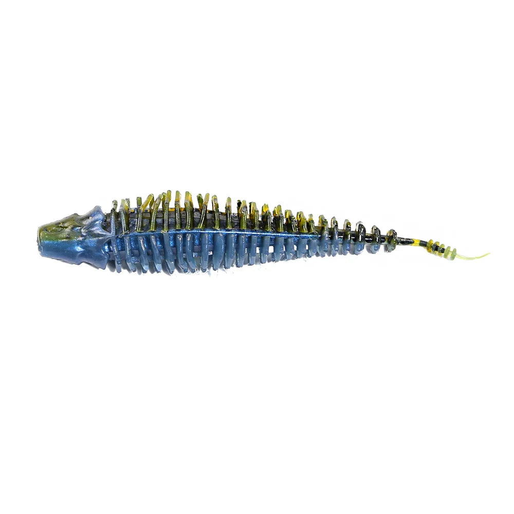 B&U 6pcs 8.9cm Swimming Worm Bait.