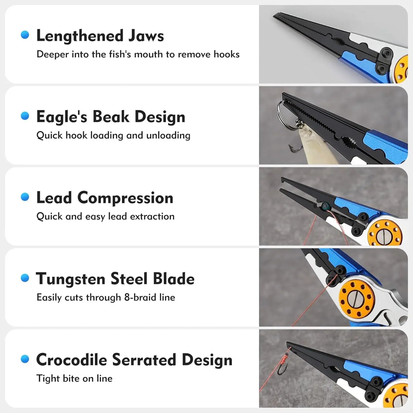 Aluminum Multifunction Fishing Pliers.