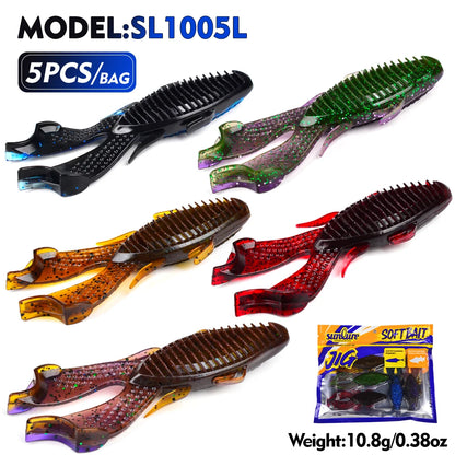 Sunlure Soft Plastic Fishing Frog Lure 5PCS.
