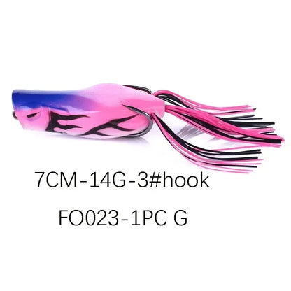 Frog Bait  Soft Thunder Popper Fishing Lure 70mm 14g.