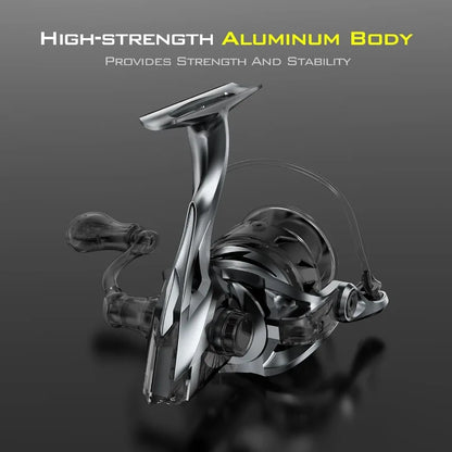 High Performance Spinning Reel with Carbon Rotor and Aluminum Body for Precision Fishing Applications 6.2:1 Gear Ratio.