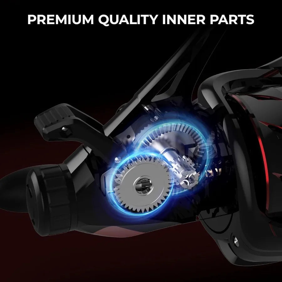 KastKing Sharky Baitfeeder III Spinning Reel 10+1 Shielded Stainless Steel BB Carbon Fiber Drag.