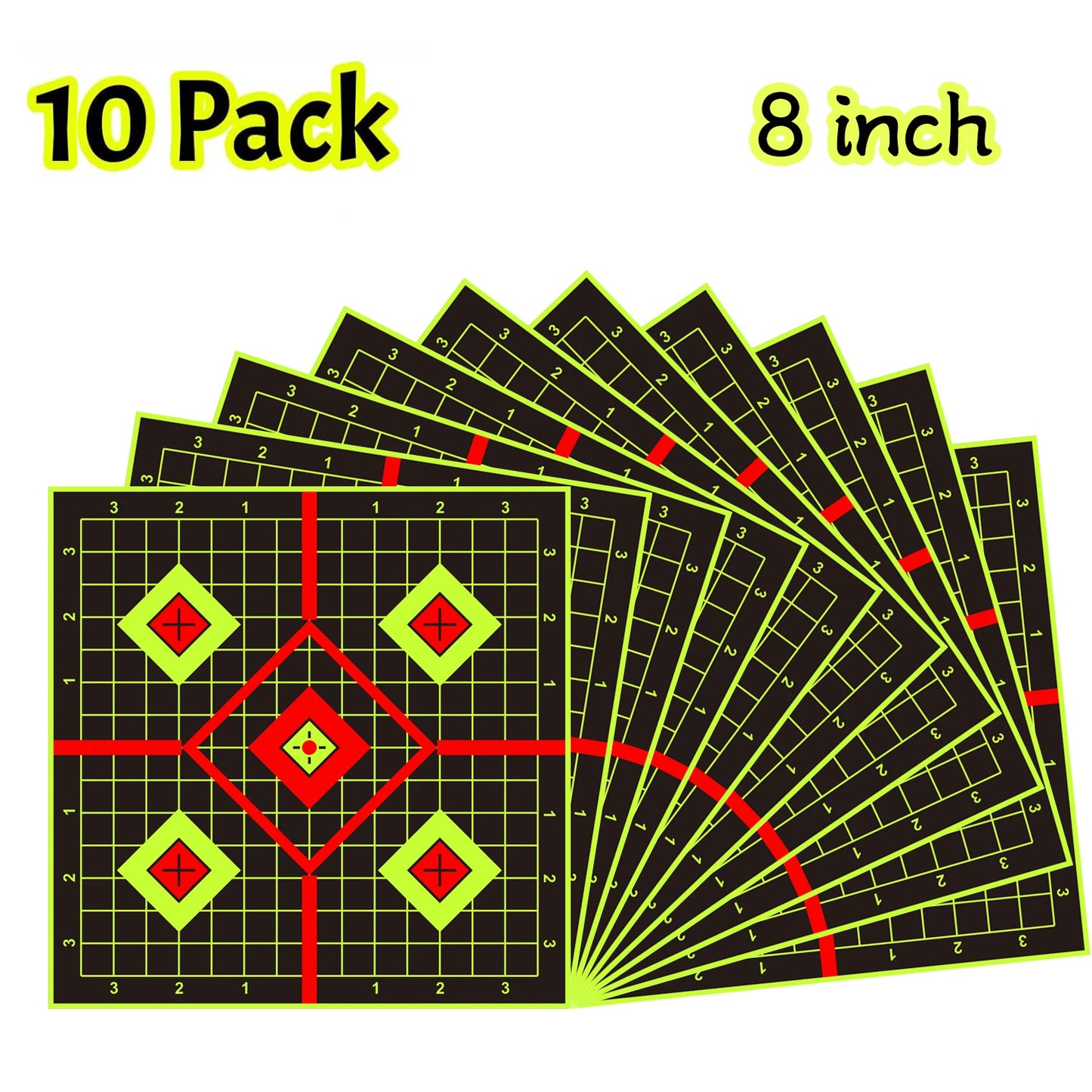 JOAXOR Splatter Adhesive Target Stickers With Yellow Effect Square 12x12 Inch.