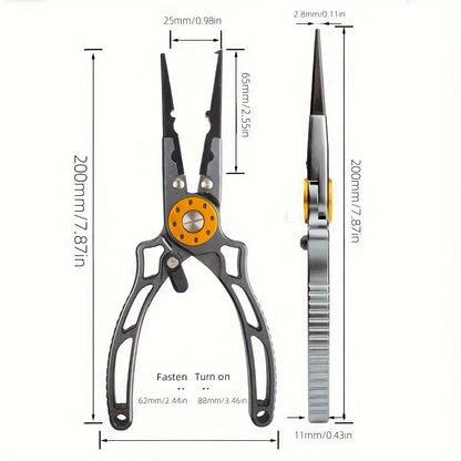 Aluminum Wire Pliers Multi-functional Fishing Pliers Outdoor Fishing Tools and Line Cutting Pliers.