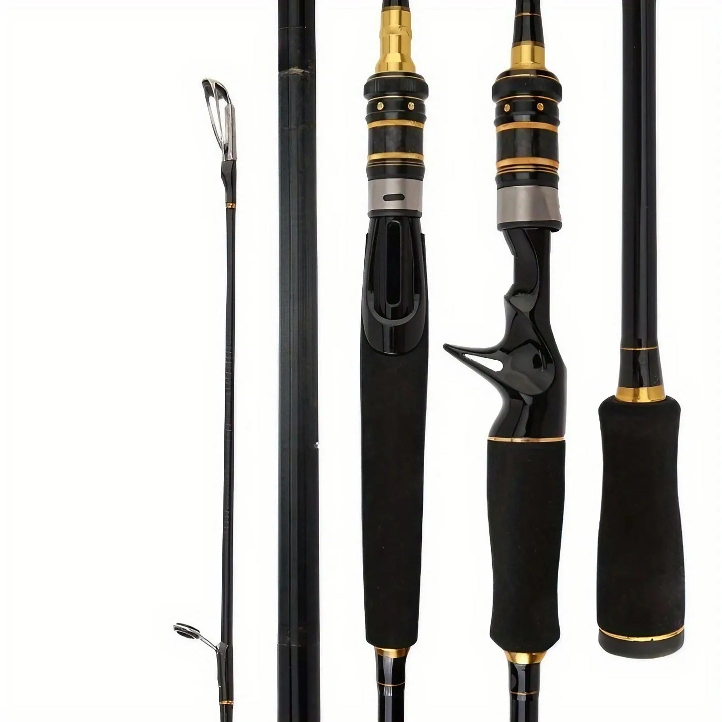 1PC 65" Lightweight High-Sensitivity Carbon Fiber Fishing Rod - Straight Handle Design for Fly & Drag Fishing.