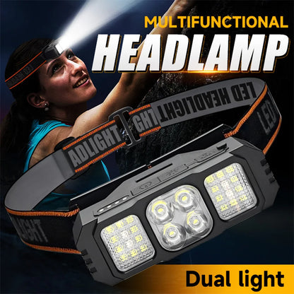 LED Headlamp Rechargeable Headlight Flashlight Head Lamp for Outdoor Hunting Hiking Camping Gear