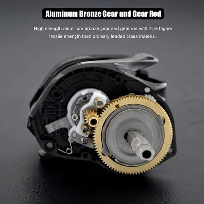 Carbon 300 Baitcasting Fishing Reel High Line Capacity Baitcaster Reels 6.3:1 Gear Ratio 10+1 Stainless Steel Ball Bearings.