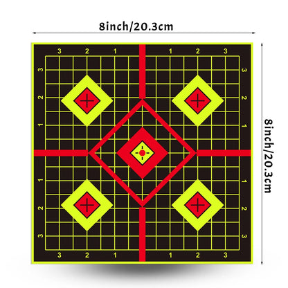 JOAXOR Splatter Adhesive Target Stickers With Yellow Effect Square 12x12 Inch.