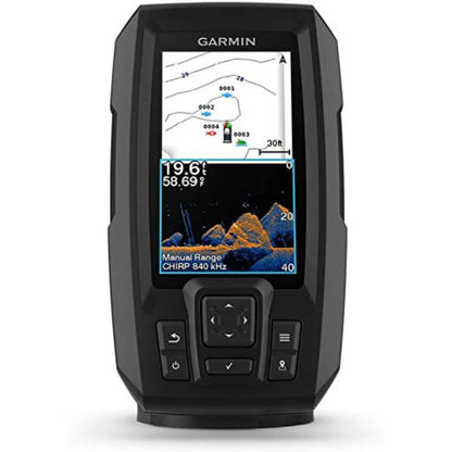 Garmin Striker Vivid 4cv Bundle with Transducer and Protective Cover 4-inch Color Fishfinder.