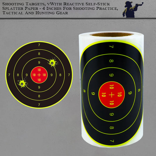 100Pcs 4inch Accurate Shooting Practice Splash Target Stickers.