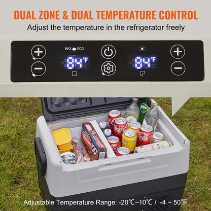 SucceBuy 35/45/55L Portable Electric Cooler Car Refrigerator with Wheels