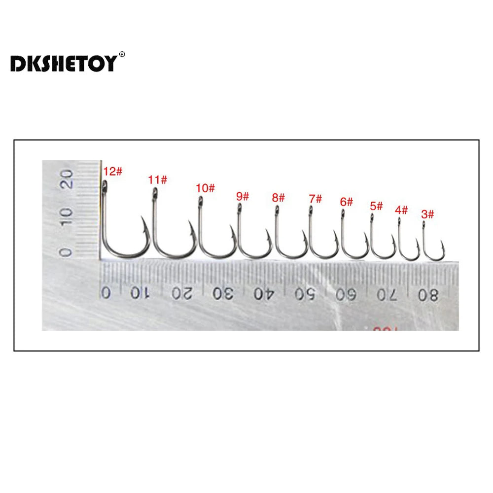 100-1000pcs barbed fishhook For Bait With Plastic Box Kit For Saltwater and Freshwater fishing