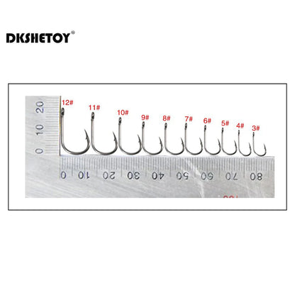 100-1000pcs barbed fishhook For Bait With Plastic Box Kit For Saltwater and Freshwater fishing