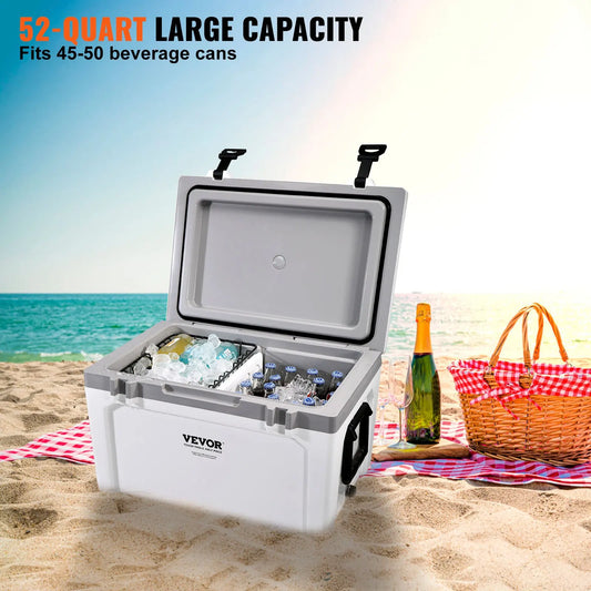 Insulated Portable Cooler, 52 Qt,
