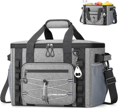 Soft Sided Cooler Bag, 30/40 Can Collapsible Insulated Ice Chest.