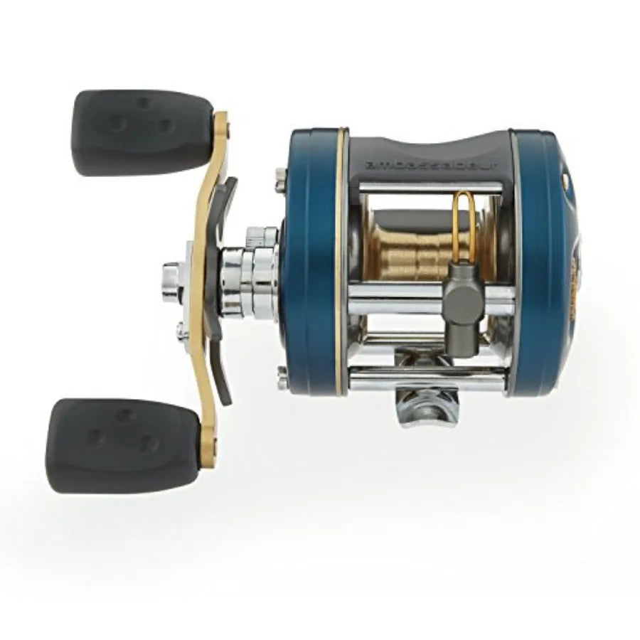Ambassadeur C4 Baitcast Round Fishing Reel for HeavyDuty Fishing Applications with Smooth Casting Performance and Durable Construction.