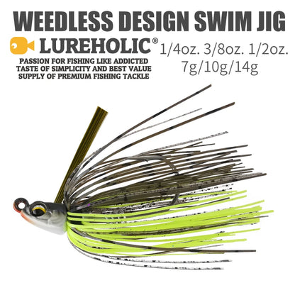 Lureholic 7~14g Weedless Swim Jig.