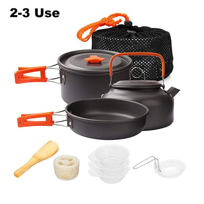 Portable Camping Tableware Cooking Set.