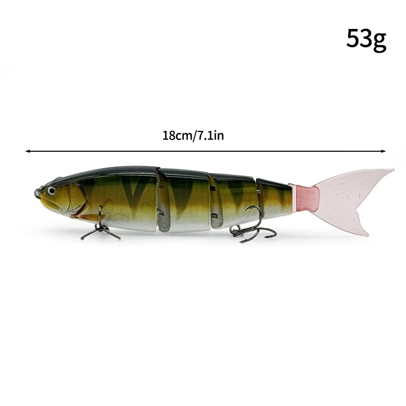 Swimbaits Balam Glide Bait Fishing Lure 4-segment Jointed Fishing Hard Bait.