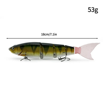 Swimbaits Balam Glide Bait Fishing Lure 4-segment Jointed Fishing Hard Bait.