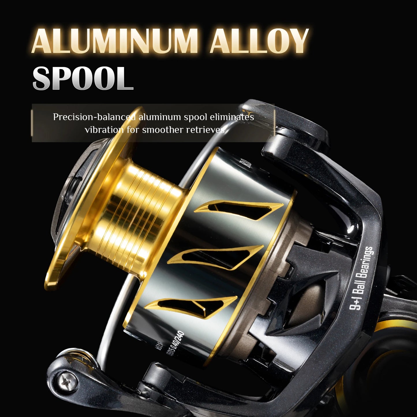 ROOBLINOS Spinning Reel Ultralight Saltwater Reel 9+1 BB.