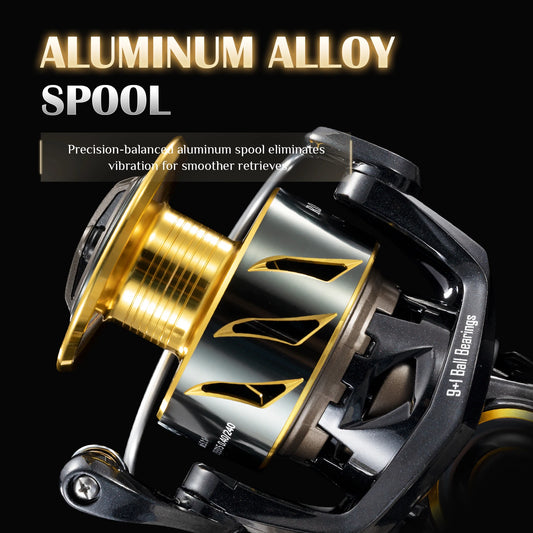 ROOBLINOS Spinning Reel Ultralight Saltwater Reel 9+1 BB.