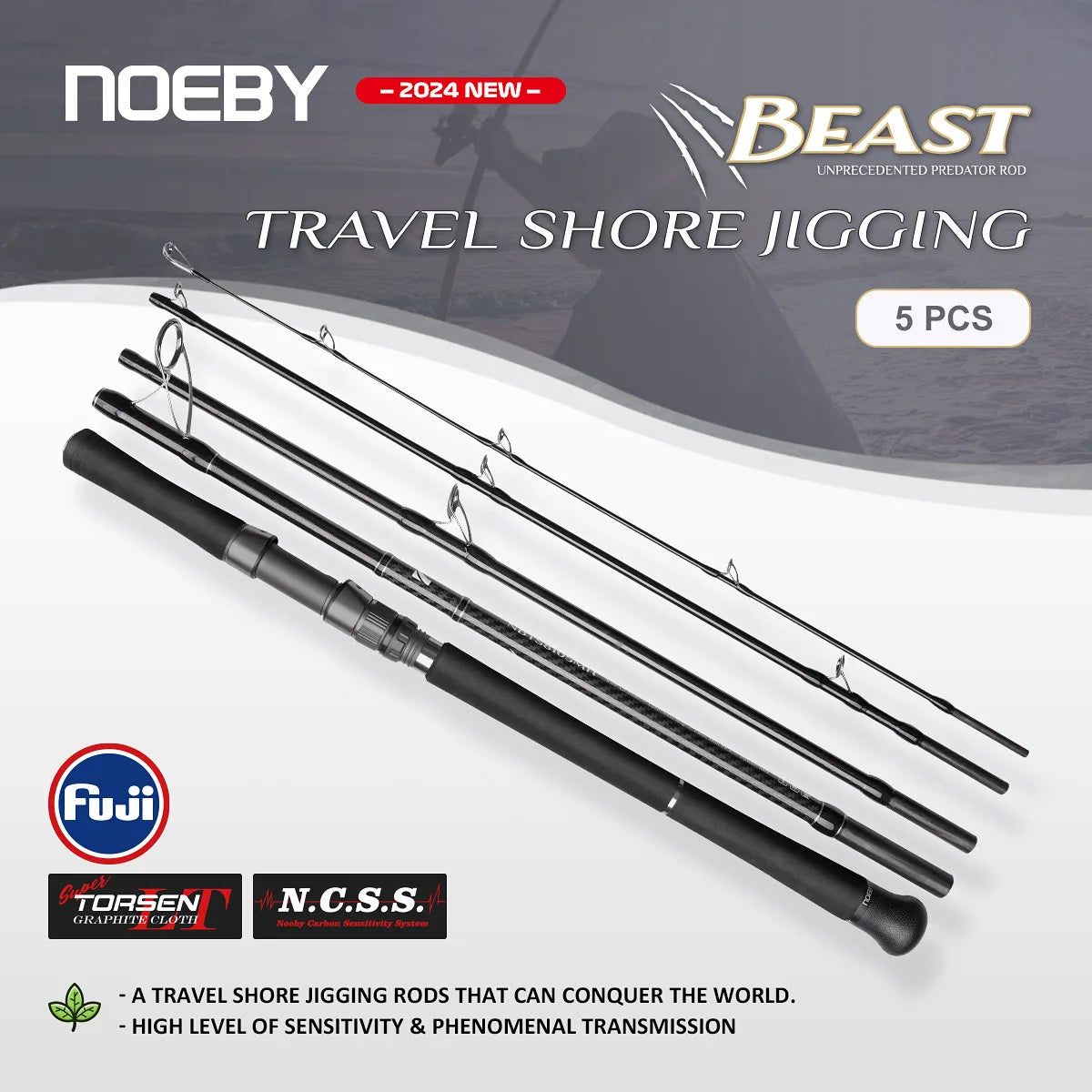 Noeby 5 sections Beast Travel Rod.