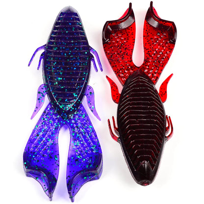 Sunlure Soft Plastic Fishing Frog Lure 5PCS.