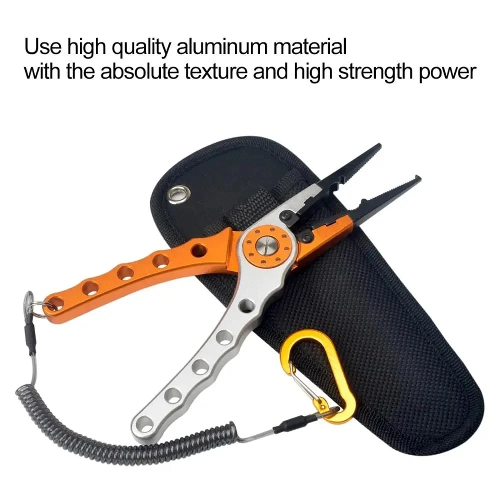 Fishing Pliers with Line Cutter.